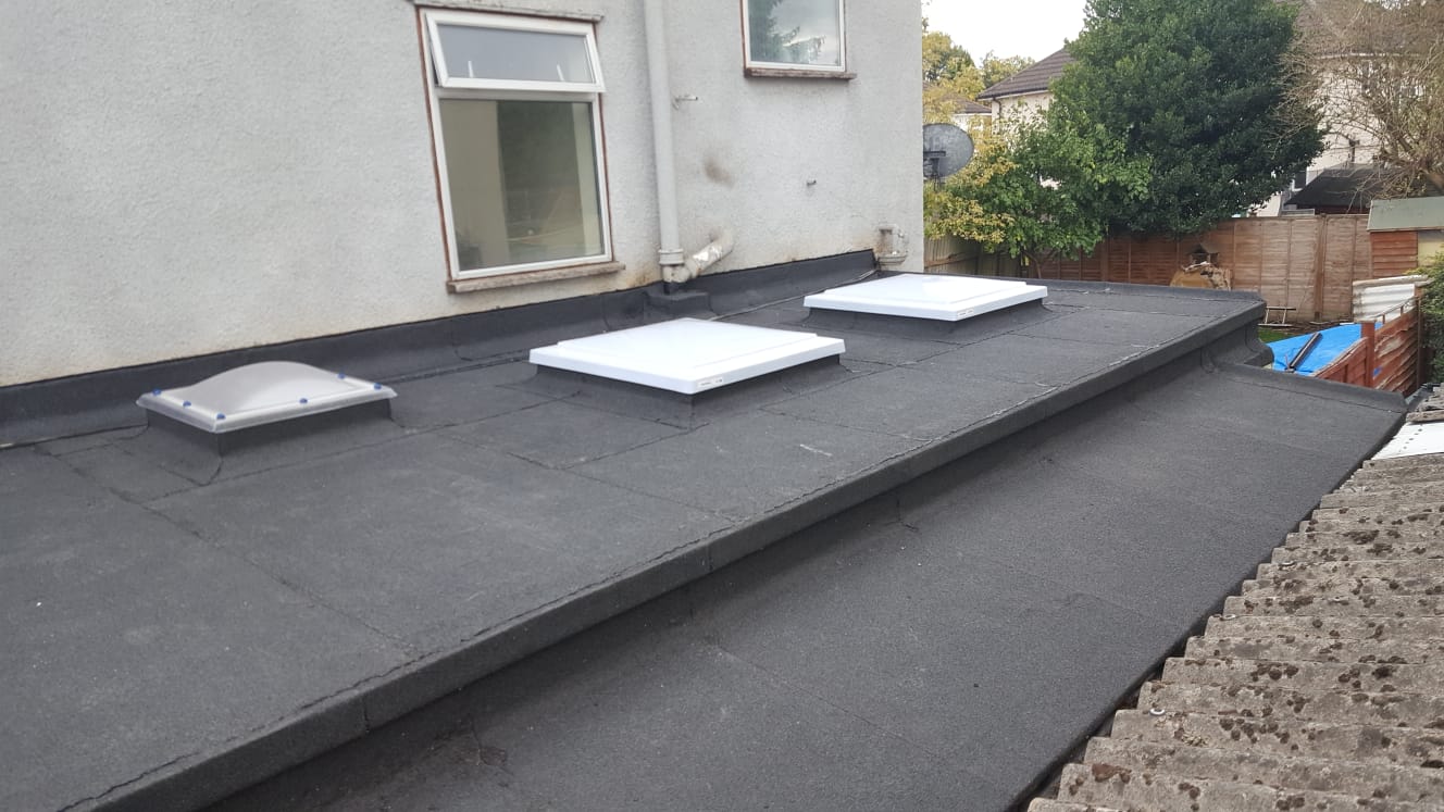 Felt Flat roof and tripled glazed Roof domes in Cambridge